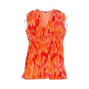 Women’s Orange & coral V-Neck dress
